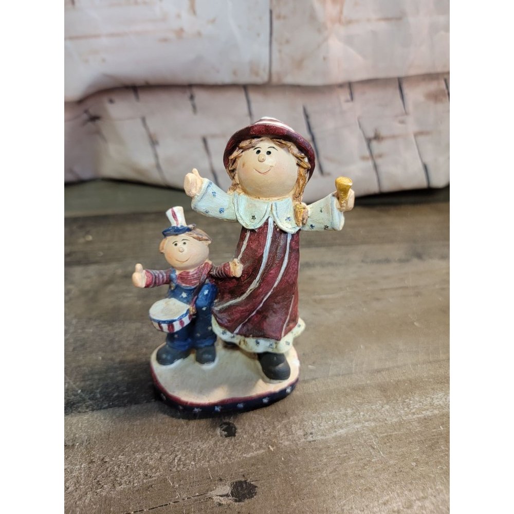 Boy‎ girl Drummer July 4th American flag USA figure decor 2009